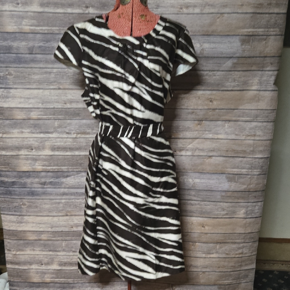 Kate Spade Elegant Brown Zerba Print Dress